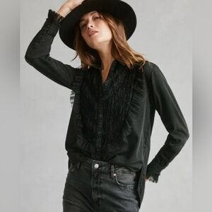 Pilcro Tulle Buttondown shirt from Anthropologie